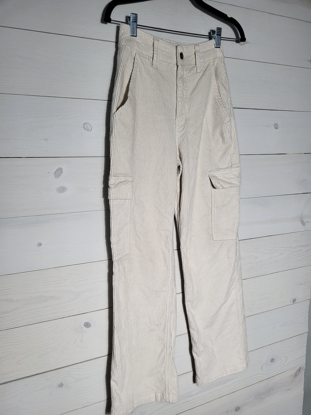 Hollister Corduroy Cargo Pants Cotton Baggy High Rise Cotton Coastal Utility.